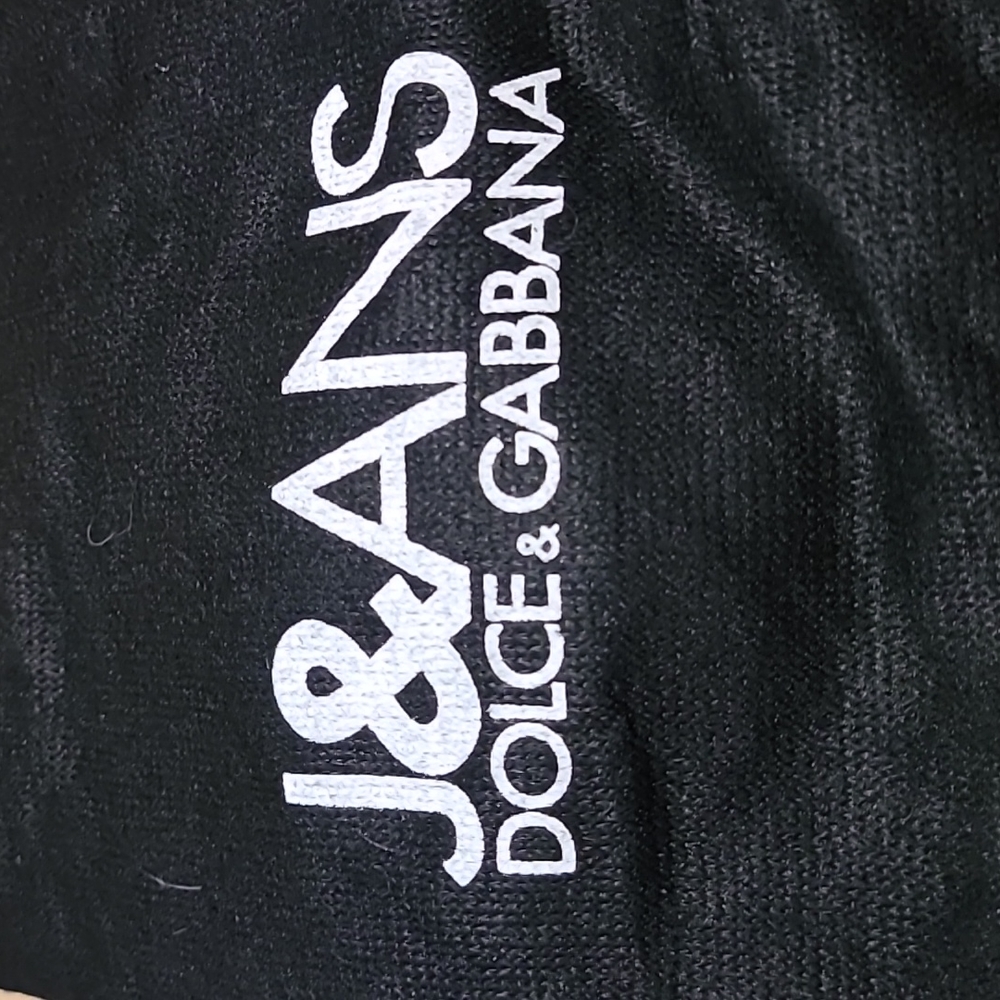 DOLCE AND GABBANA jeans Belt black leather with chrome signature logo buckle - Picture 8 of 9